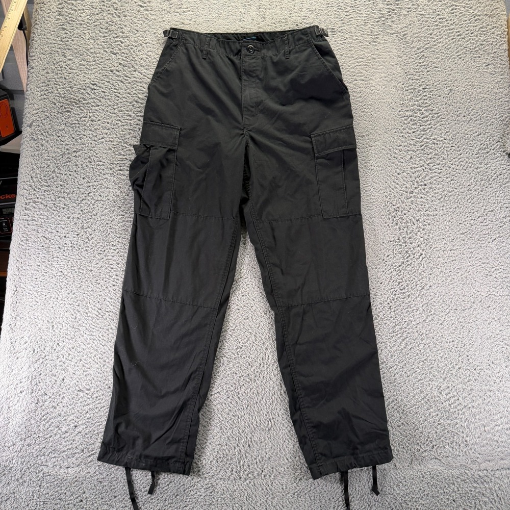 Propper Pant Mens M Black Cotton Ripstop Cargo Straight Leg Uniform Tactical